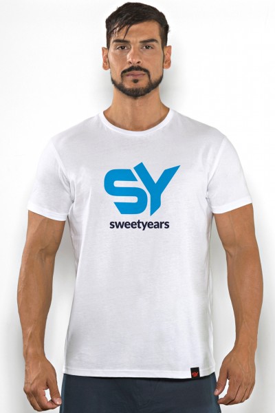 T-shirt in cotone da uomo con stampa in contrasto Sweet Years