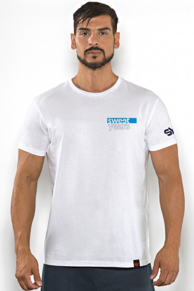 T-shirt uomo Sweet Years in cotone tinta unita con piccola stampa
