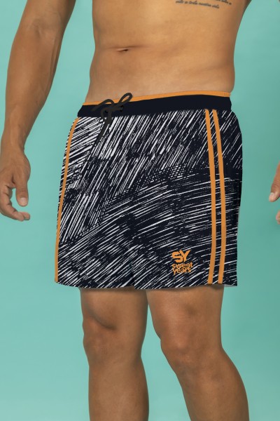 Boxer da mare da uomo fantasia sketch con coulisse e bande laterali in contrasto Sweet Years.