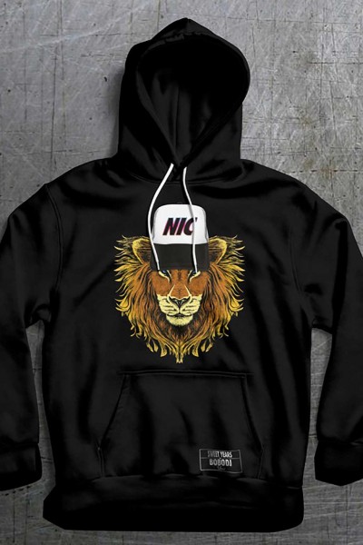 felpa con cappuccio nera