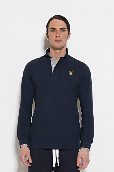 polo cotone manica lunga uomo